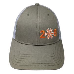 28 Snowflake Snapback Trucker Hat Green One Size Embroidered Cap America